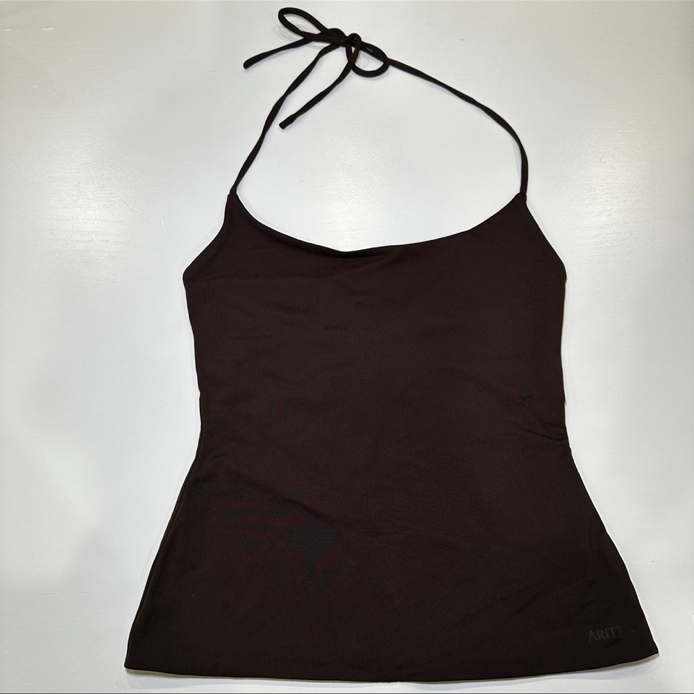 BRAND NEW Aritzia Dark Brown Halter Top